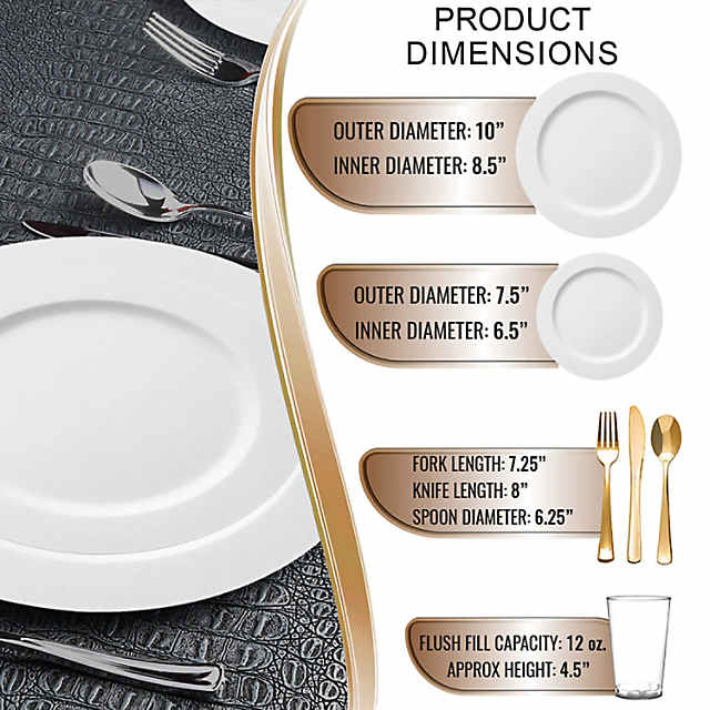 Plastic Plate - Matte Milk White Dinner Plates