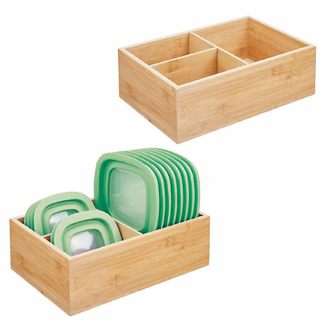 2 Compartment Kitchen Food Storage Containers with Lids Divided