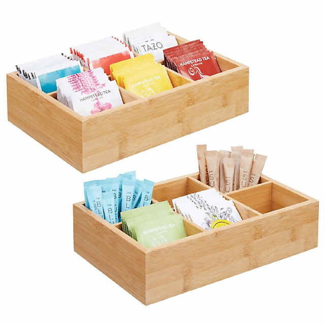 1pc Divided Storage Box For Snacks, Tea, Coffee, Kitchen Storage And  Organization