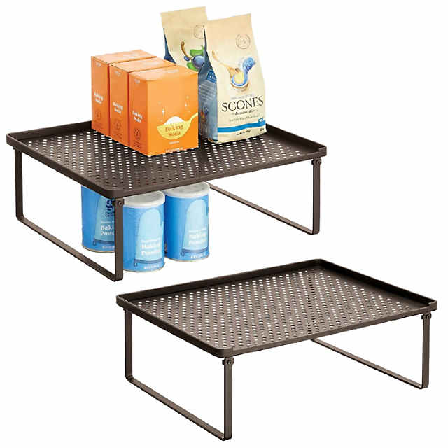 2 Pack - SimpleHouseware Under Shelf Basket, Bronze