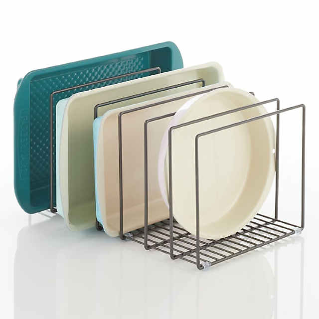 mDesign Alloy Steel Sink Dish Drying Rack Holder - Matte Satin/Frost 