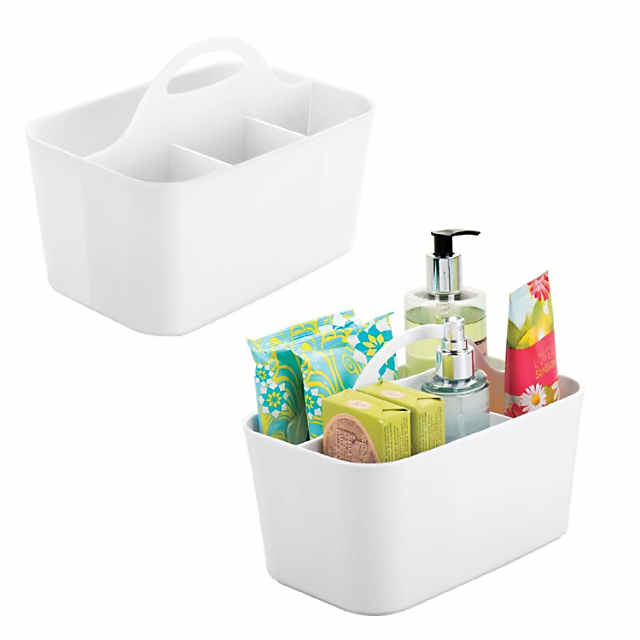 1pc Hanging Storage Basket For Bathroom, Kitchen Or Laundry Room, Plastic Shower  Caddy Organizer