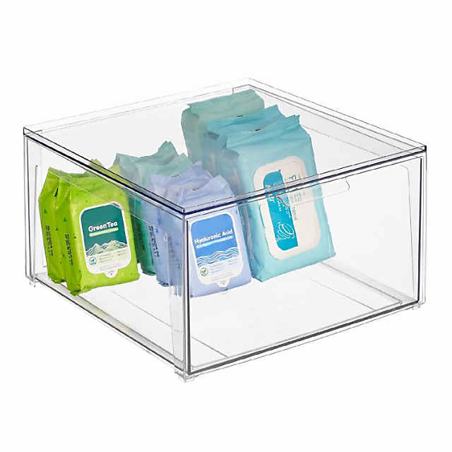 https://s7.orientaltrading.com/is/image/OrientalTrading/PDP_VIEWER_IMAGE_MOBILE$&$NOWA/mdesign-plastic-stackable-bathroom-storage-organizer-with-pull-out-drawer-clear~14366968-a01$NOWA$