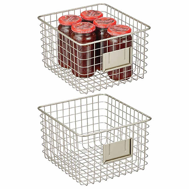 https://s7.orientaltrading.com/is/image/OrientalTrading/PDP_VIEWER_IMAGE_MOBILE$&$NOWA/mdesign-small-steel-kitchen-organizer-basket-with-label-slot-2-pack-satin~14367059-a01$NOWA$