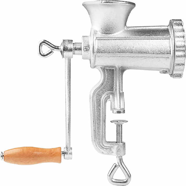 Manual Meat Grinder with Hand Crank and Tabletop Clamp, Durable Cast Iron  Mincer with Two Cutting Plates and Sausage Attachment - China Meat Grinder  and Food Blender price