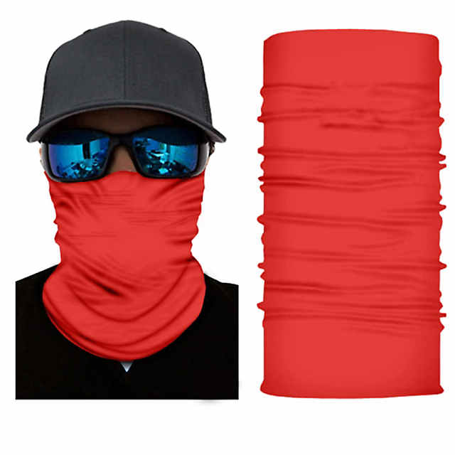 Mechaly Face Cover Neck Gaiter with Dust and Sun UV Protection Breathable Tube Neck Warmer (Red)