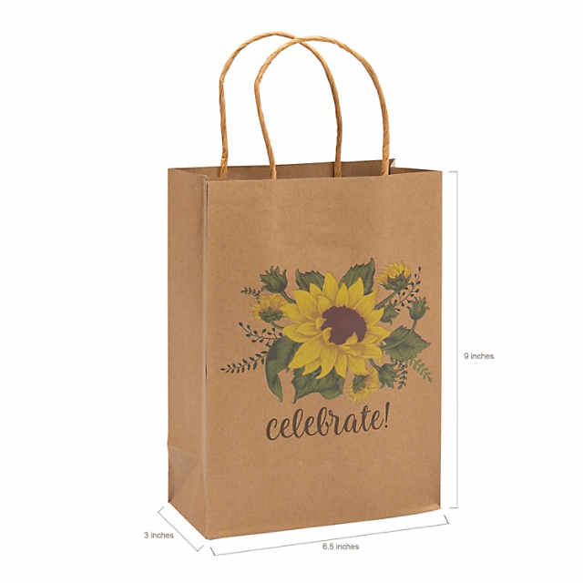 Personalized Sunflower Wedding Welcome Bags Kit - 12 Pc