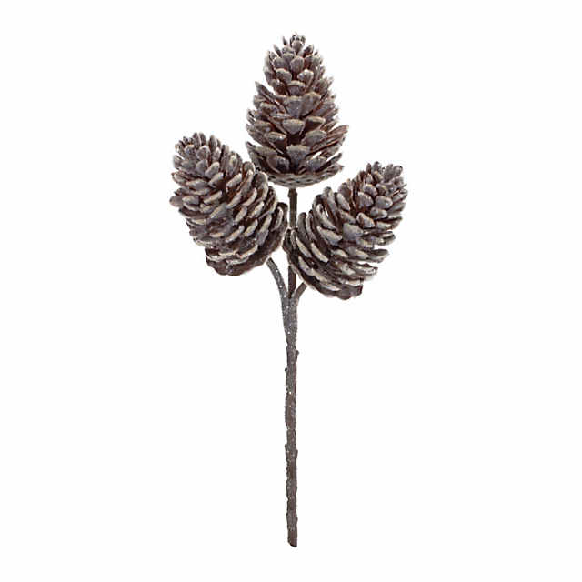 Melrose - 12 Frosted Pinecone Pick (Set Of 6)