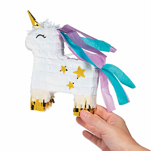 Mini Unicorn Pinatas - Party Decor - 3 Pieces