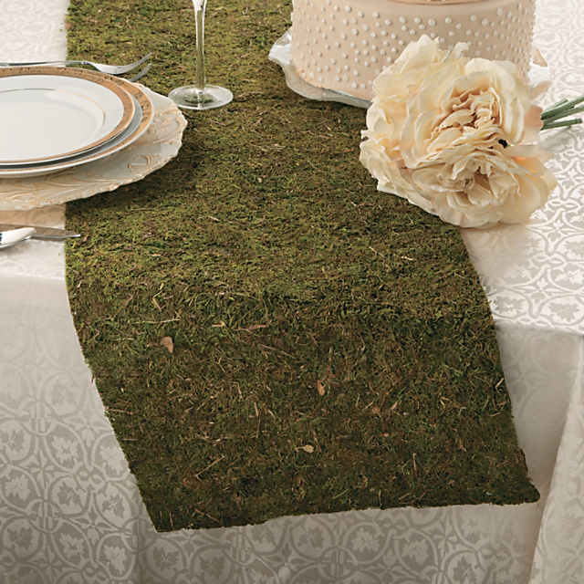 14x48-Inch Green Natural Moss Table Top Runner Mat Party Wedding Supplies  Sale