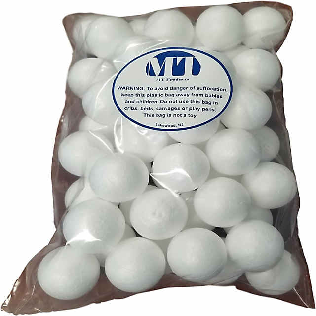 Large Modelling Polystyrene Styrofoam Foam Balls Solid White Craft