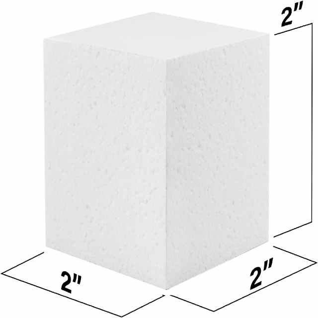 20 Pack Foam Blocks for Crafts, Polystyrene Brick Rectangles for Floral  Arrangements, Art Supplies (White, 4 x 4 x 2 in)
