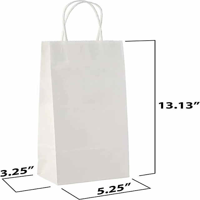 DIY Medium White Gift Bags - 12 Pc.