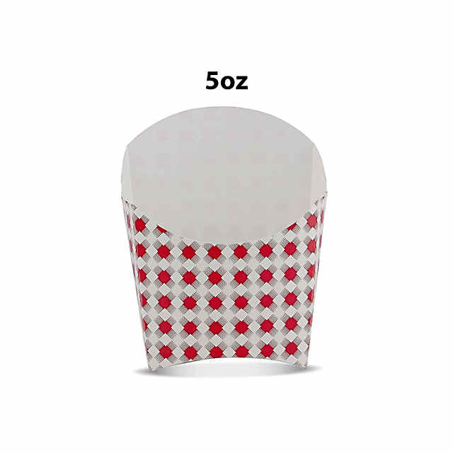 50ct MT Products 5 oz Paperboard Scoop French Fries Holder/French Fry Cups Pack of 50 Red