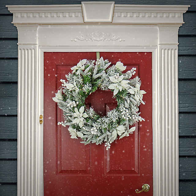 1pc, Valentine's Day Wreath For Front Door, Wire Heart Wreath For