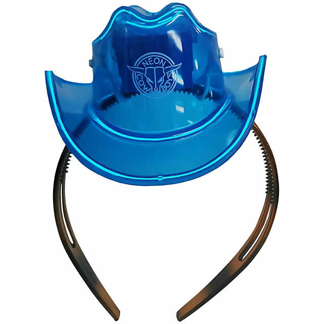 Mini Neon Cowboys Hat Blue