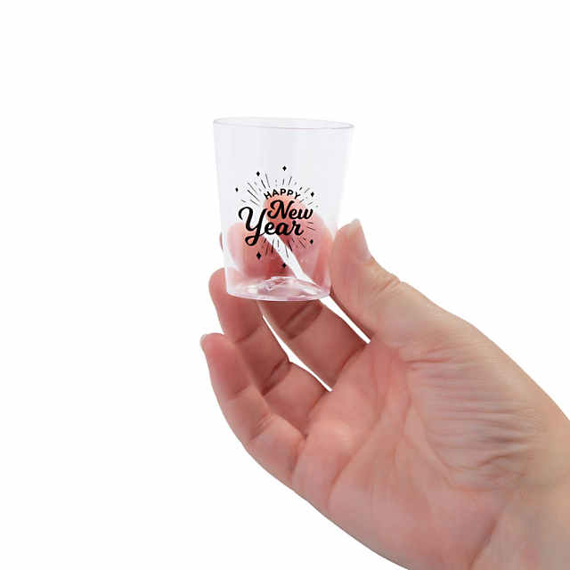 New Year's Eve BPA-Free Plastic Shot Glasses - 24 Ct.