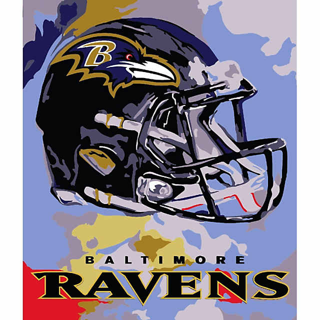 Baltimore Ravens Helmet Watercolor Art Canvas Print / Canvas Art