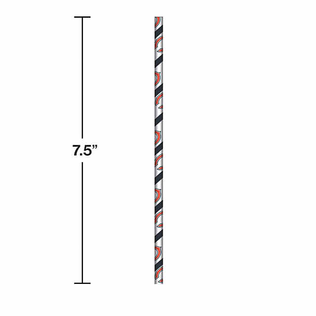 Nfl Chicago Bears Paper Straws - 72 Pc.