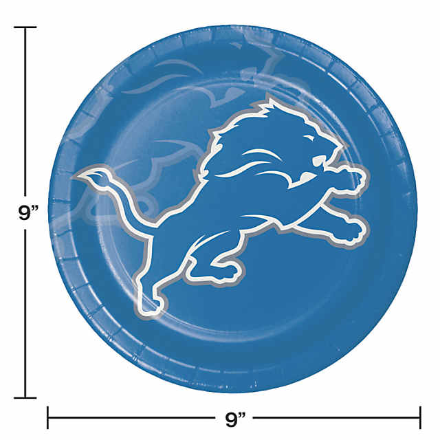 24ct NFL Detroit Lions Paper Plates Blue