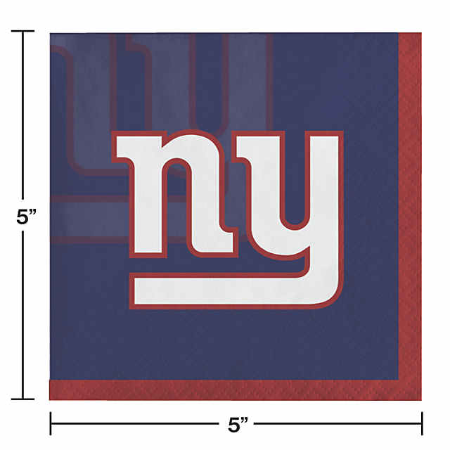 48ct NFL New York Giants Beverage Napkinsount Blue