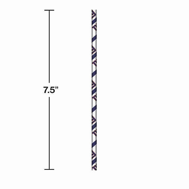 72ct NFL New York Giants Paper Straws Blue