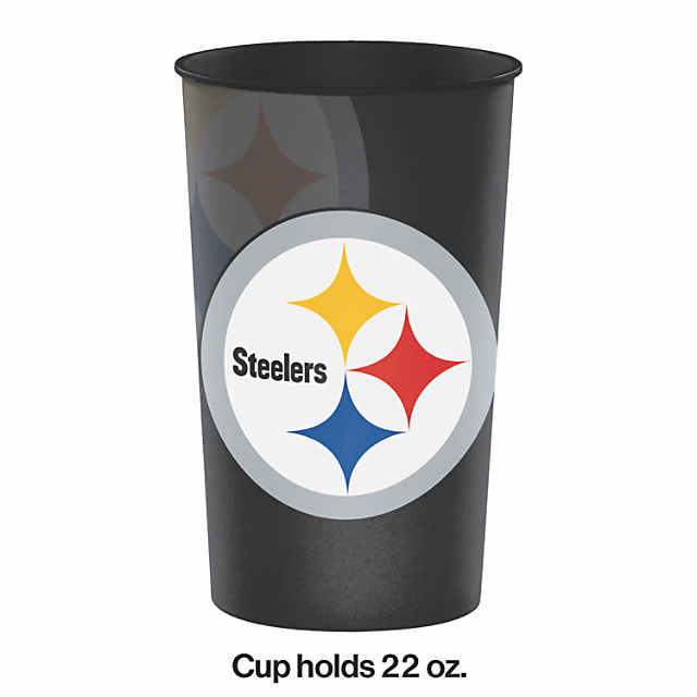 8ct NFL Pittsburgh Steelers Souvenir Plastic Cups Black