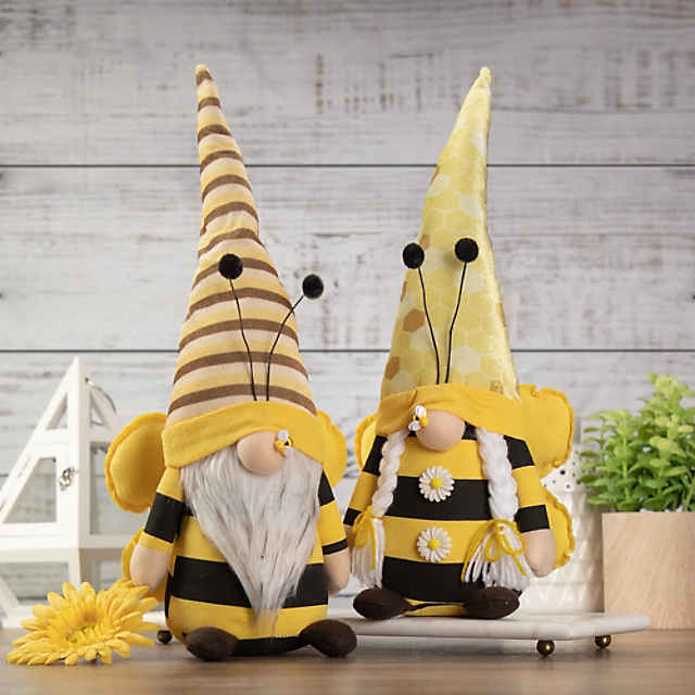 Northlight 17 Black and Yellow Bumblebee Girl Springtime Gnome
