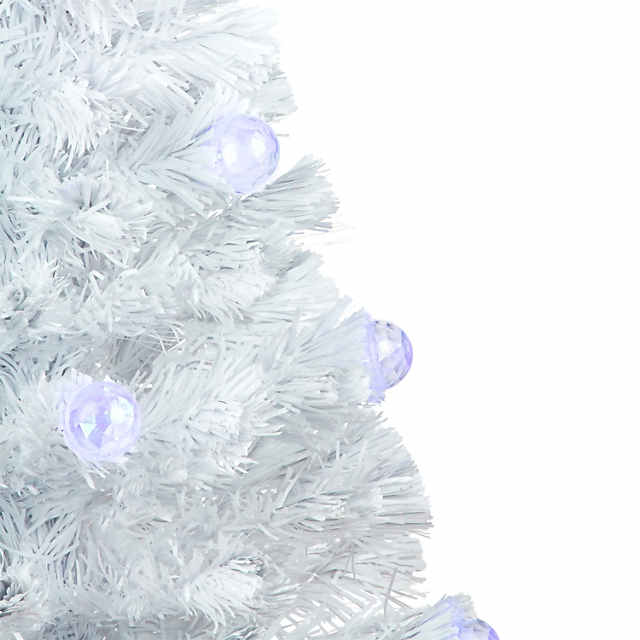 Northlight 4' Pre-Lit White Iridescent Fiber Optic Artificial Christmas Tree