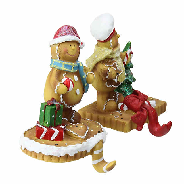 Northlight Set of 2 Holiday Gingerbread Christmas Stocking Holders