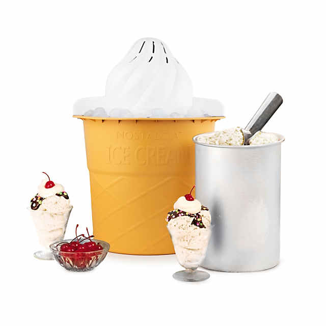Ice Cream Maker- Also Makes Sorbet, Frozen Yogurt Dessert, 1 Quart Capacity  Machine with Included Easy To Make Recipes by Classic Cuisine - White