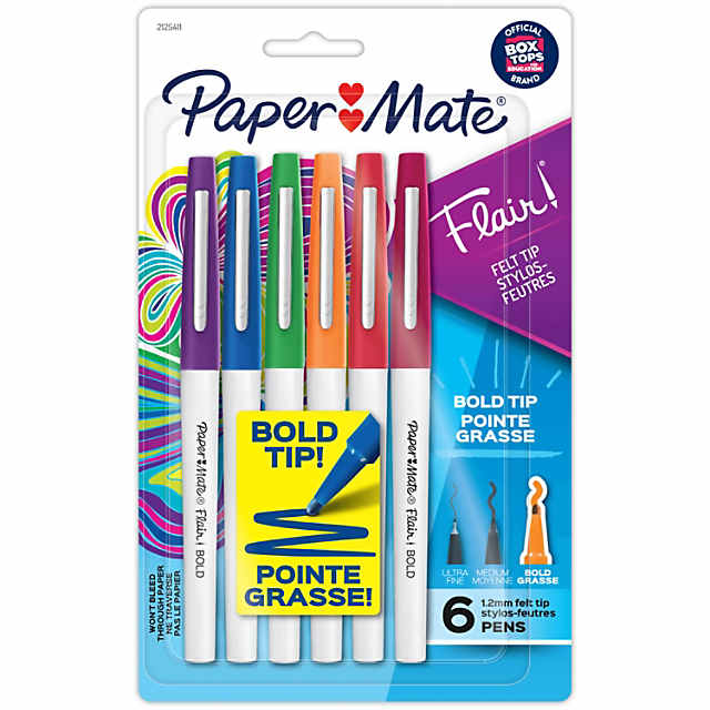 Paper Mate Assorted 12 Pack Thin Markers Arts Crafts Bulk Stationary