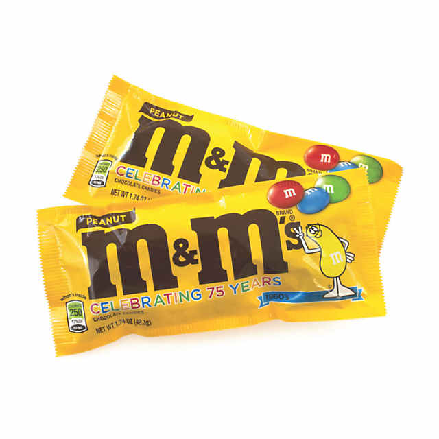 Peanut M&M's Full Size, 1.74 oz Bag, 48 Count | Oriental Trading