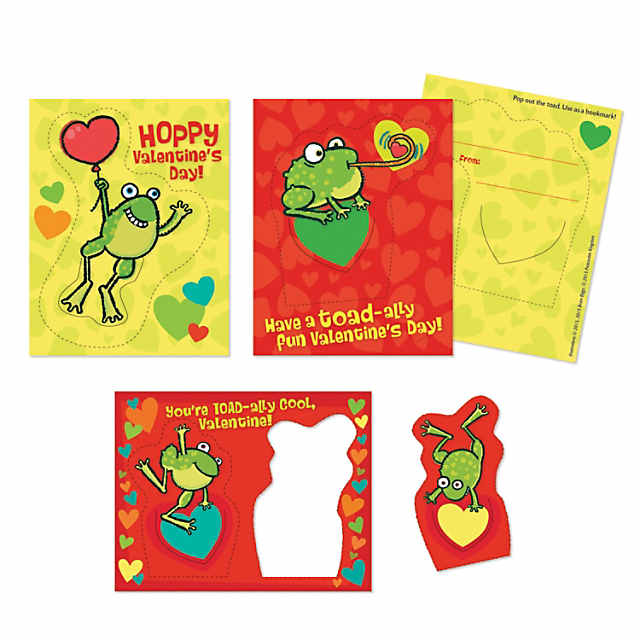 Pop-Out Frog Bookmark Valentines