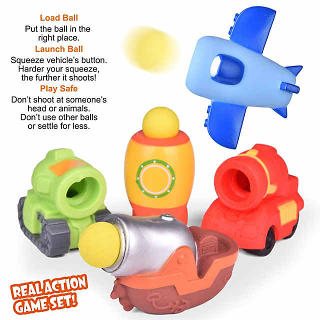 Pop Ballz 2 Pack, Soft Foam Ball Luncher