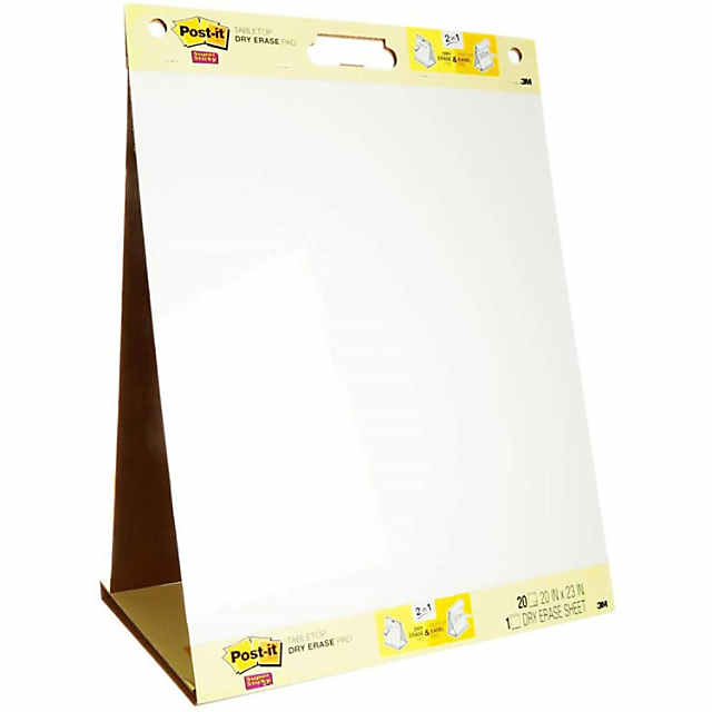 Post it Notes Super Sticky Dry Erase Tabletop Easel Pad 20 x 23