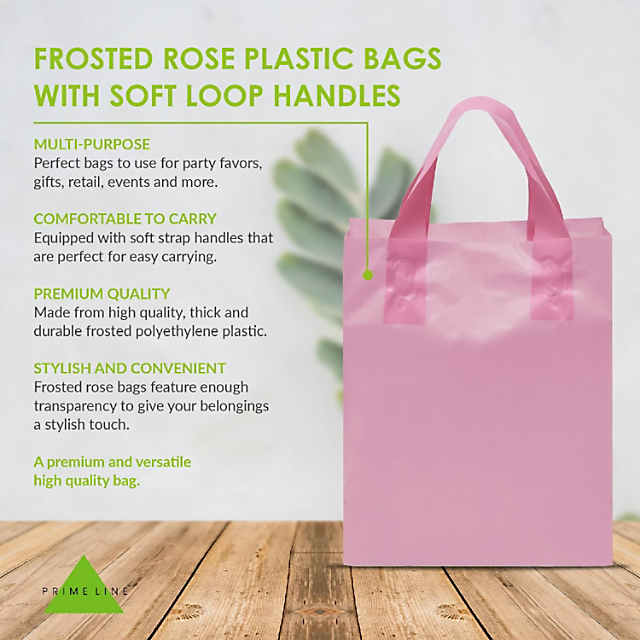 Prime Line Packaging Plastic Bags with Handles, Small Plastic Bags