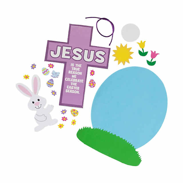 Religious Easter Cross Prayer Bunny Sign Craft Kit - Makes 12 | Oriental  Trading