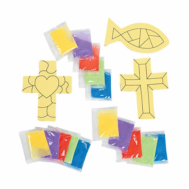 Beaded Faith Cross Jewelry Craft Kits - Makes 12