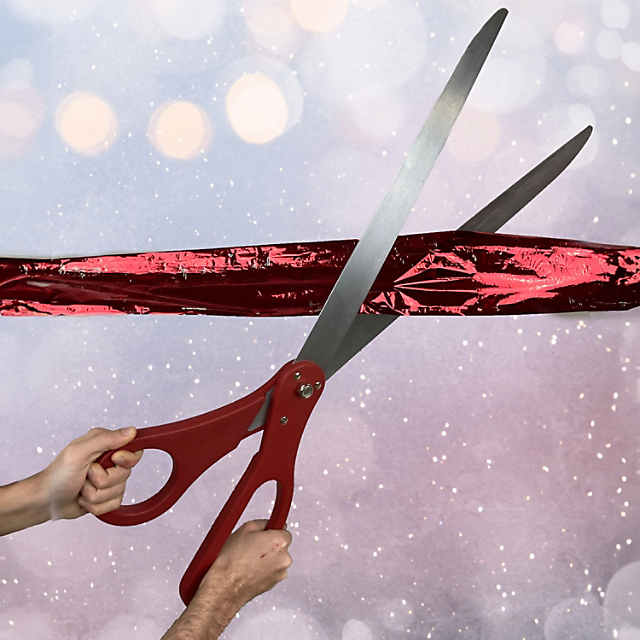 30-Inch Ribbon Cutting Scissors - Red