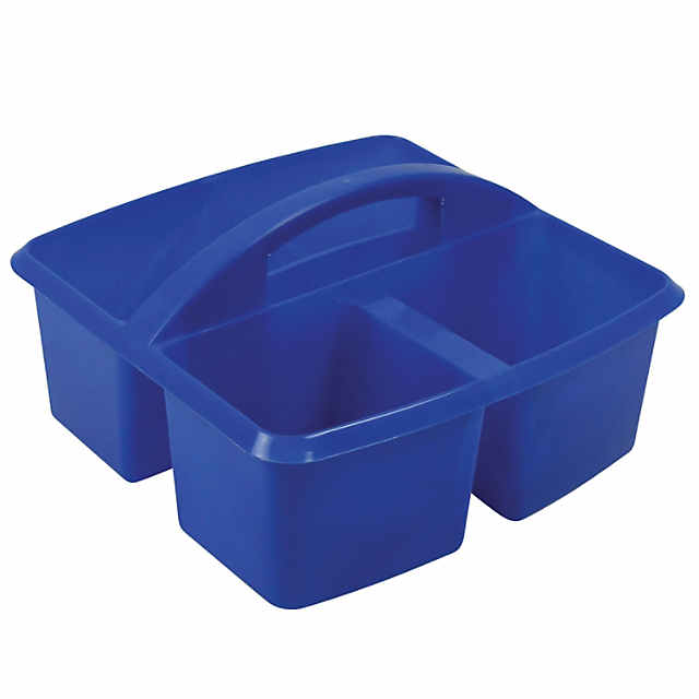 Black 3-Compartment Caddy, Plastic, 9.25 x 9.25 x 5.25 Inches, 1 Piece