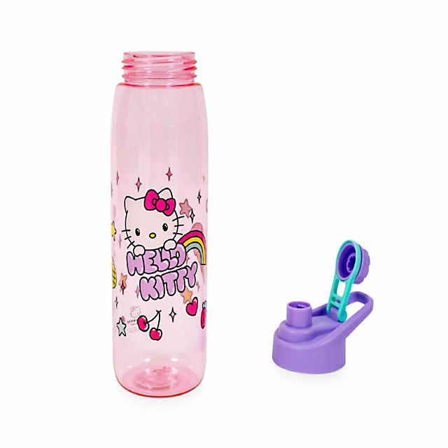 Hello Kitty Rainbow Treat and Stars Water Bottle w/ Lid