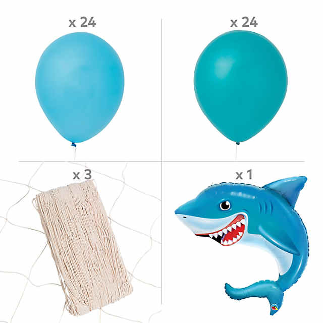 Five Shark Balloons Latex, Shark Themed Party, Shark Attack Party, Shark  Party Balloon, Ocean Themed Party, Fish Balloon, Sea Themed 