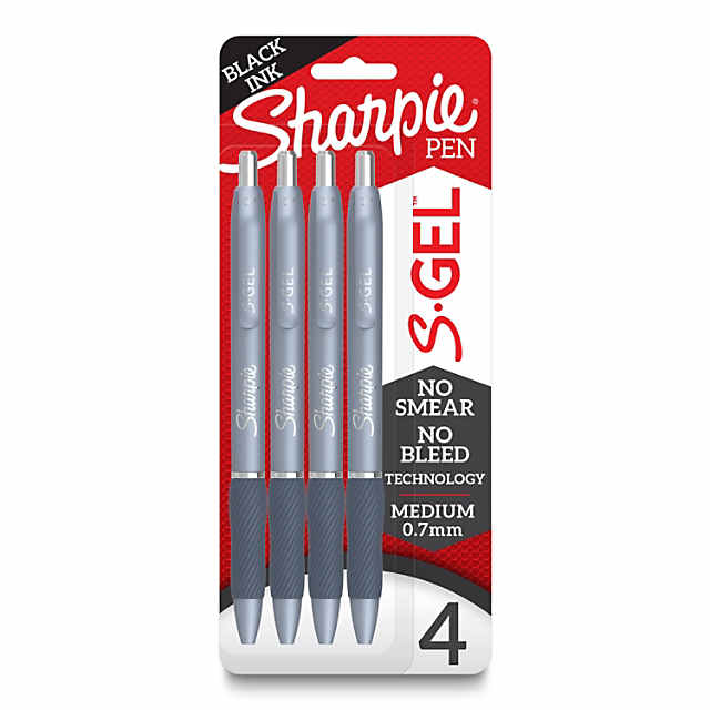 Sharpie S-Gel, Gel Pens, Medium Point (0.7mm), Frost Blue Body, Black Gel Ink Pens, 4 per Pack, 3 Packs