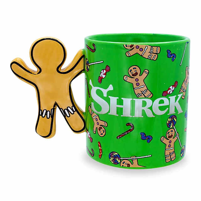 Shrek Gingerbread Man Avast Ye Cookie Ceramic Mug with Sculpted Handle