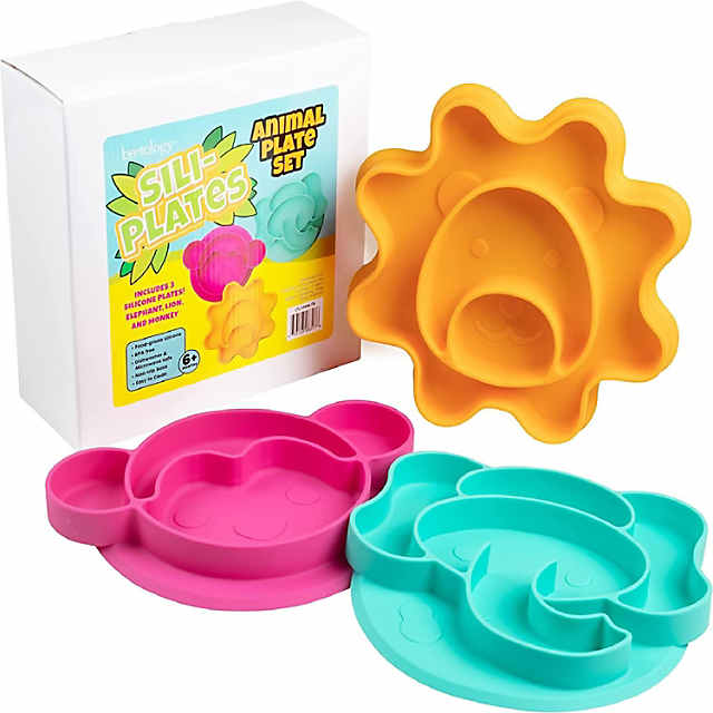 https://s7.orientaltrading.com/is/image/OrientalTrading/PDP_VIEWER_IMAGE_MOBILE$&$NOWA/sili-plates-silicone-animal-plate-set-3-pack-fun-flexible-silicone-non-slip-base-divided-dishes-for-baby-toddlers-food-training-elephant-lion-monkey-foo~14410914-a01$NOWA$