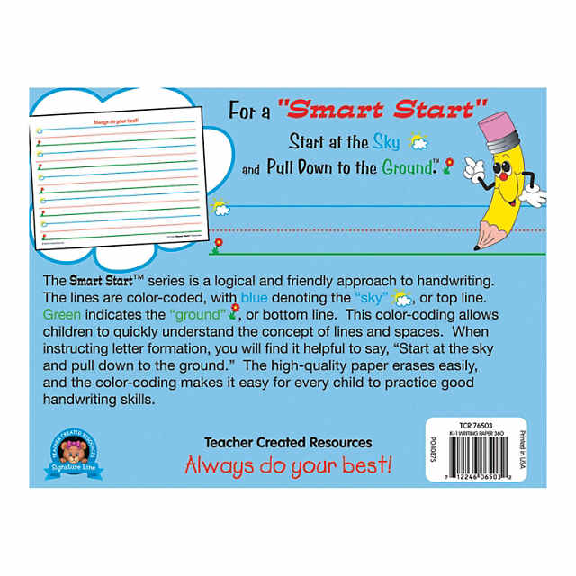 Teacher Created Resources Smart Start K-1 Writing Paper 360