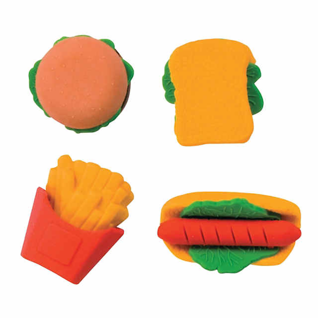 Junk Food 3D Erasers