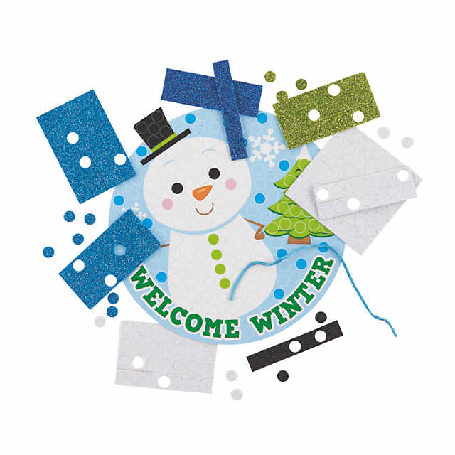 Snowman Glitter Mosaic Sign Craft Kit- Makes 12