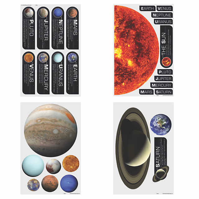 Solar system model with cards & box, miniature planets - Inspire Uplift